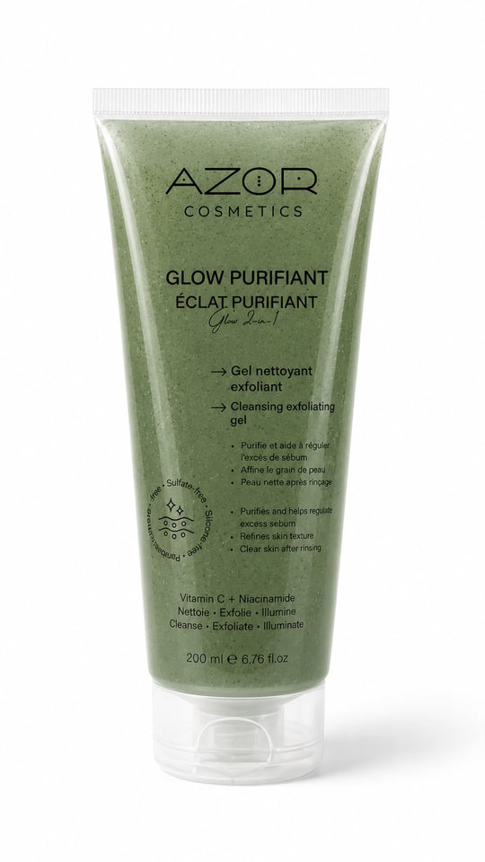 GLOW PURIFIANT-Gel Nettoyant Exfoliant 2-en-1